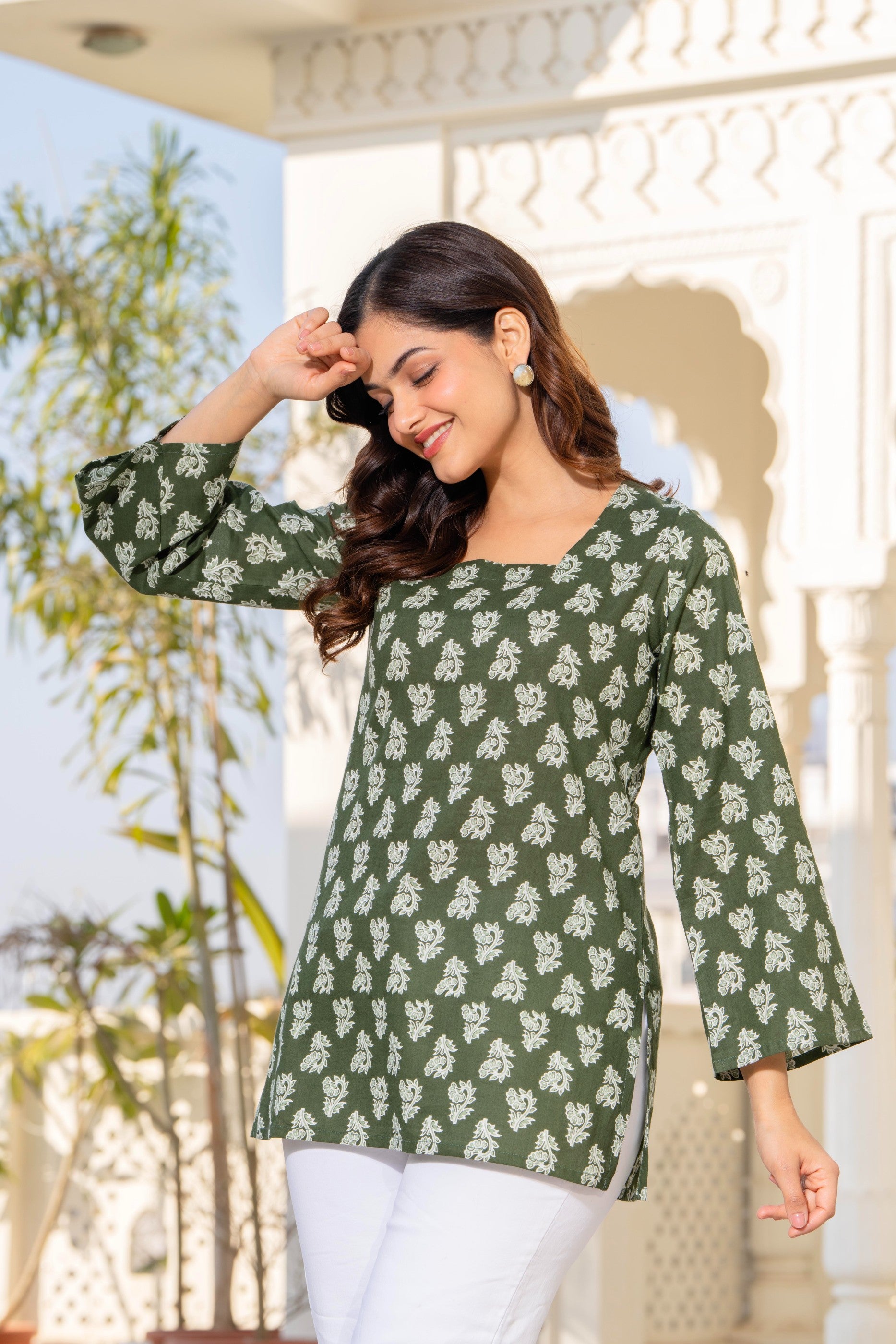 Meher by Prachiti Light Green Top