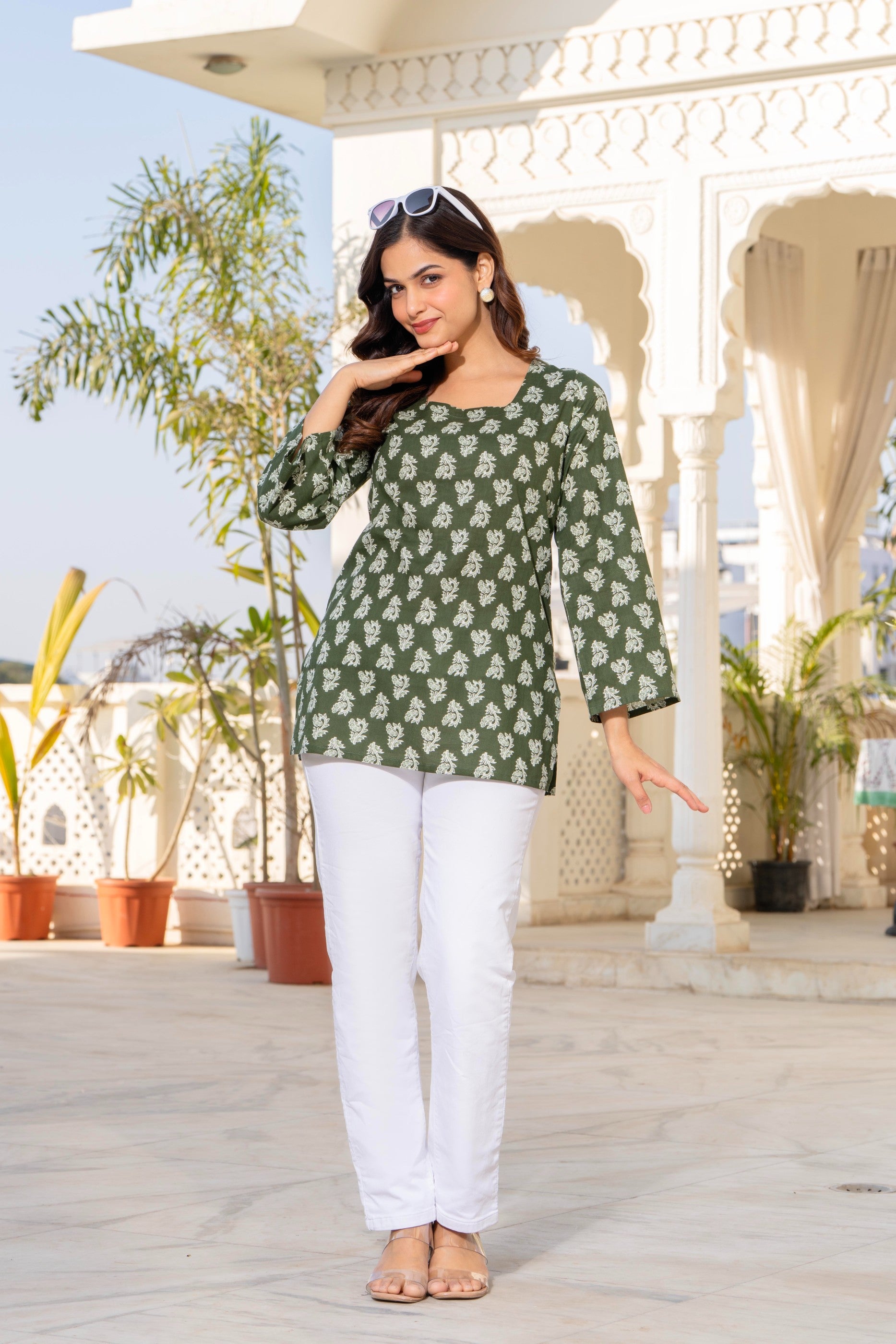 Meher by Prachiti Light Green Top