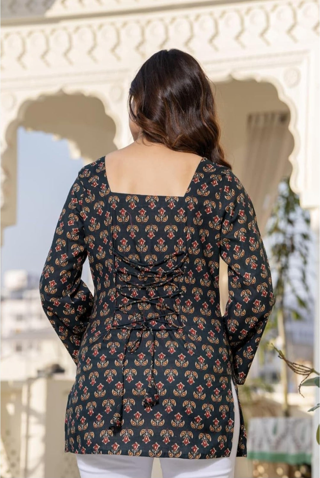 Meher by Prachiti Dark Green Top