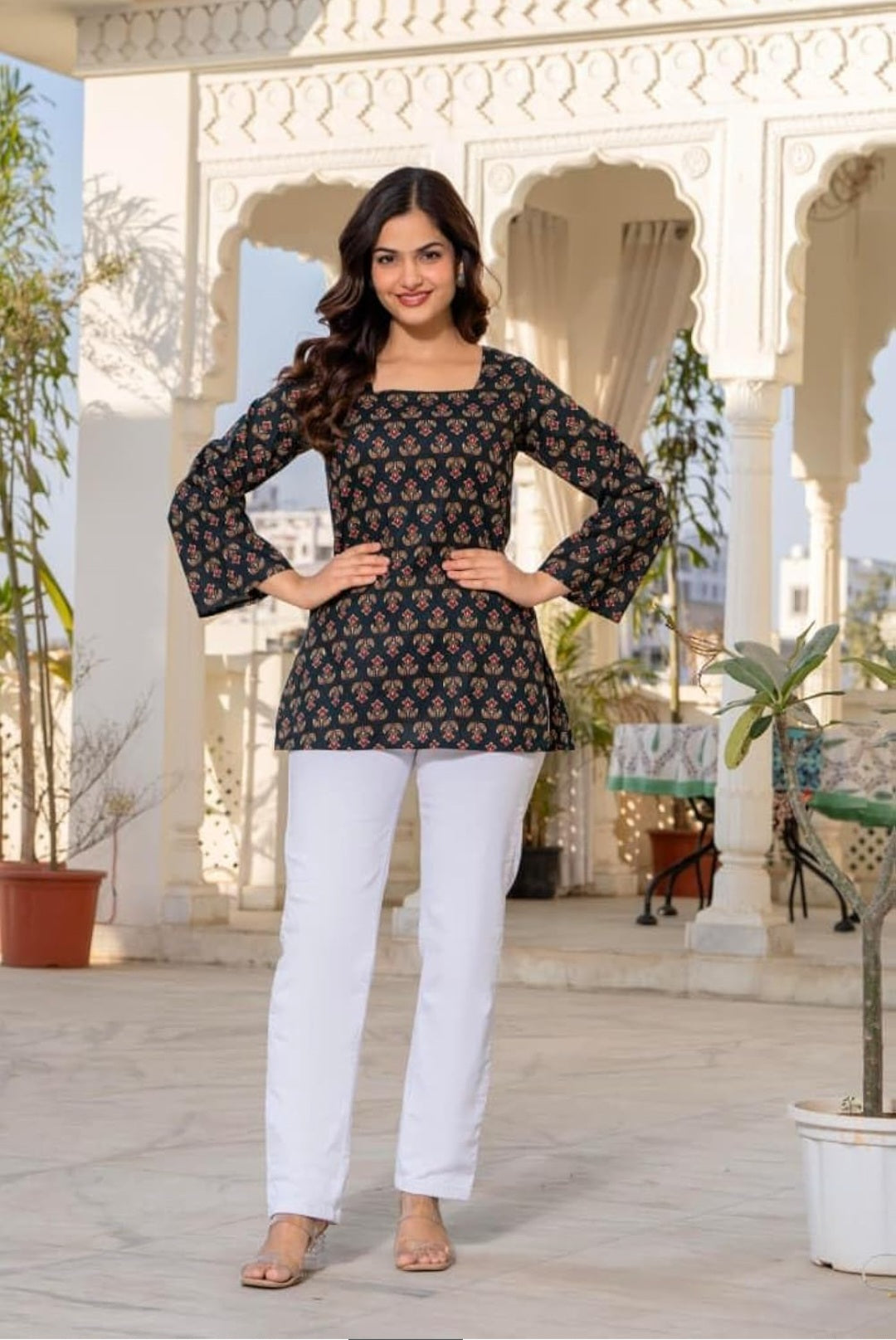 Meher by Prachiti Dark Green Top