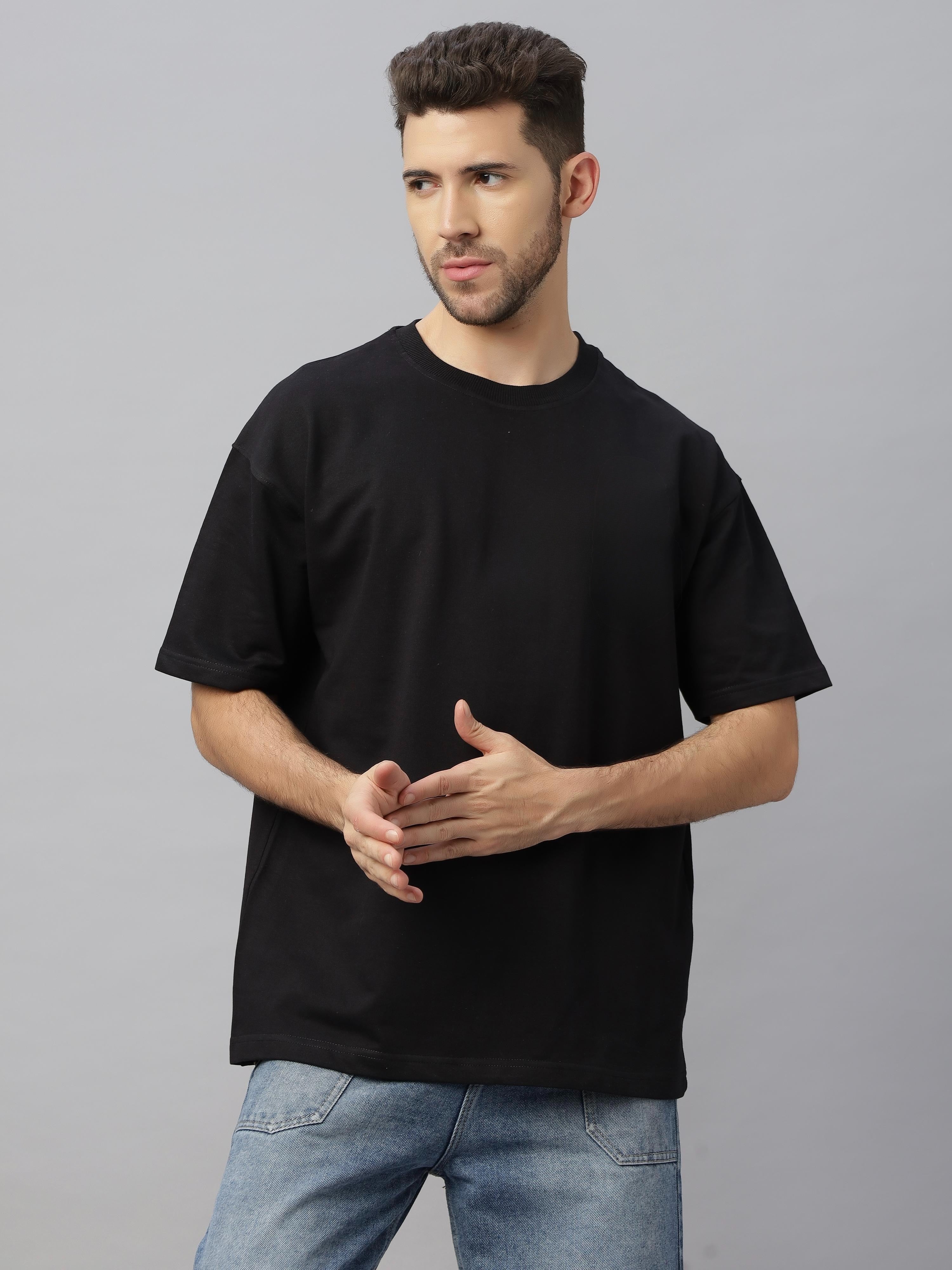 Solid Black Oversized Unisex T-Shirt