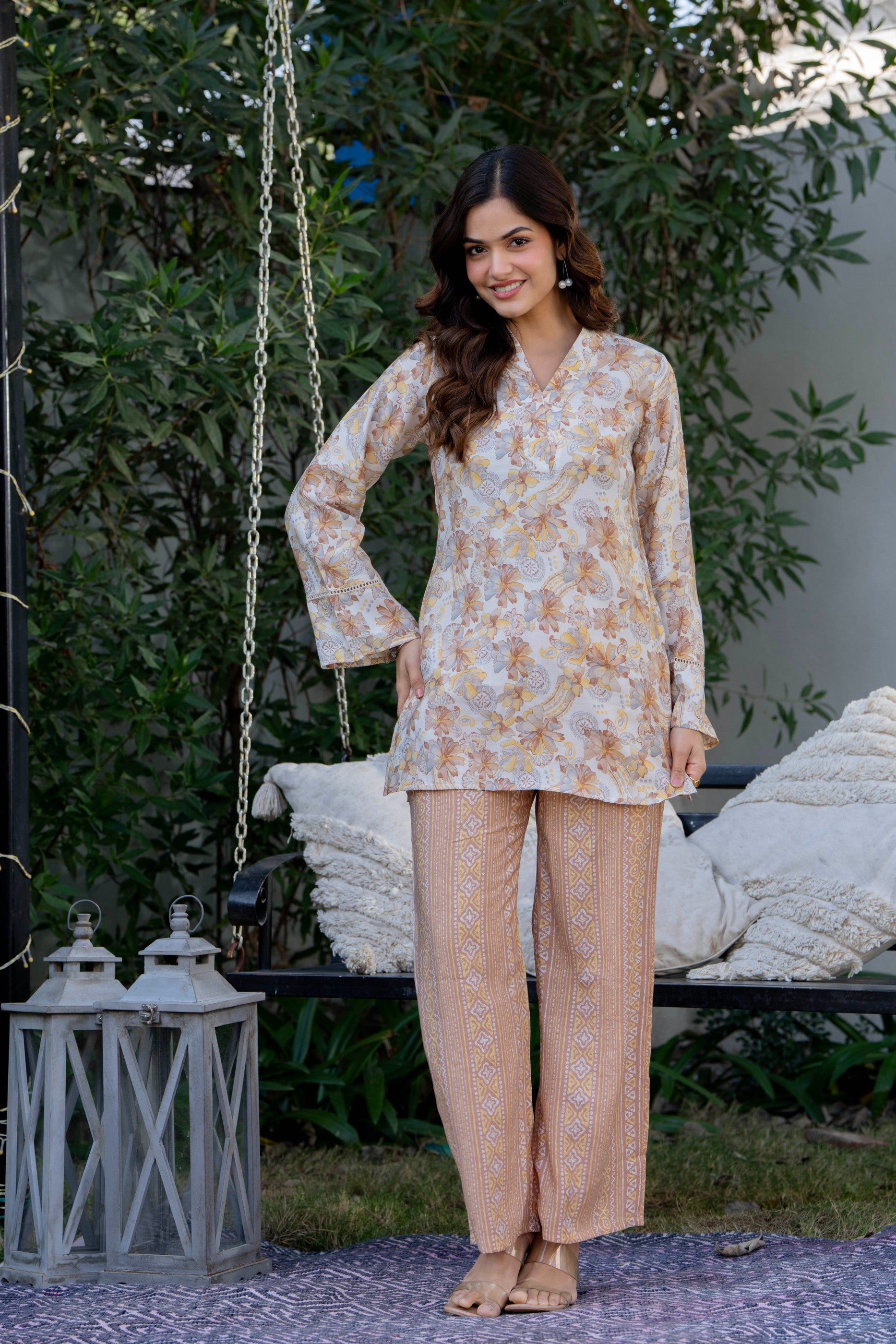Sunlit Flora Muslin Co-Ord Set