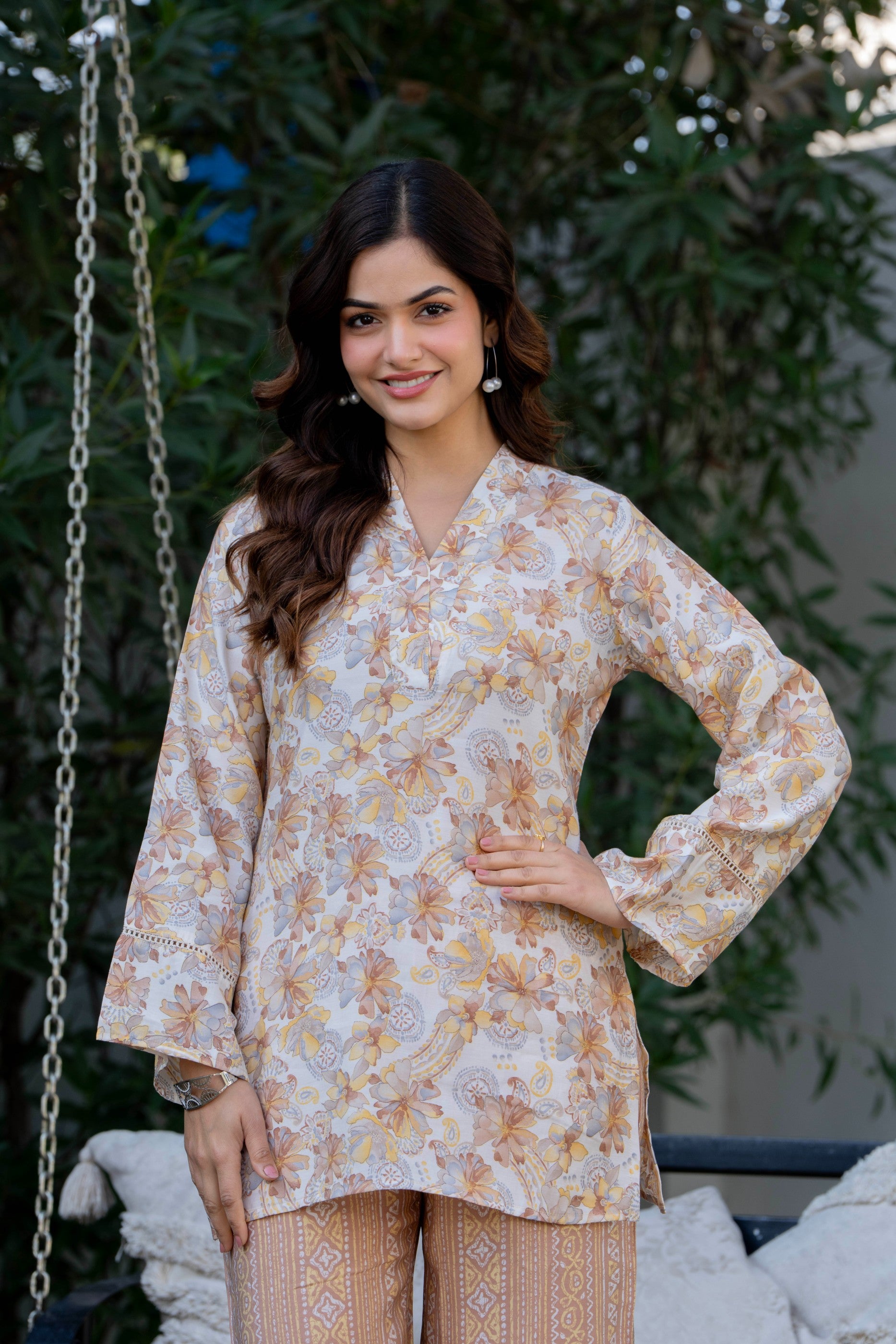 Sunlit Flora Muslin Co-Ord Set
