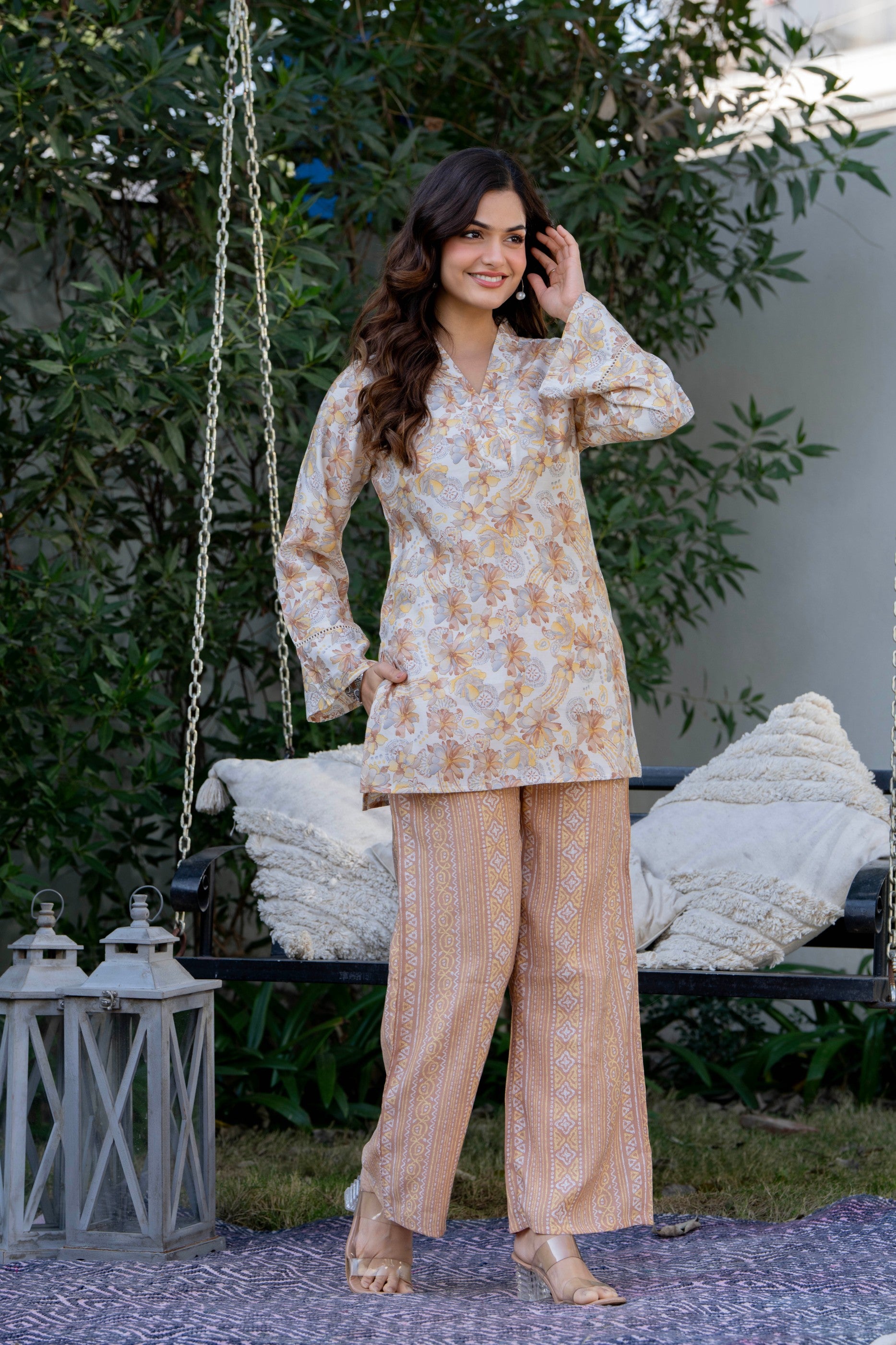 Sunlit Flora Muslin Co-Ord Set