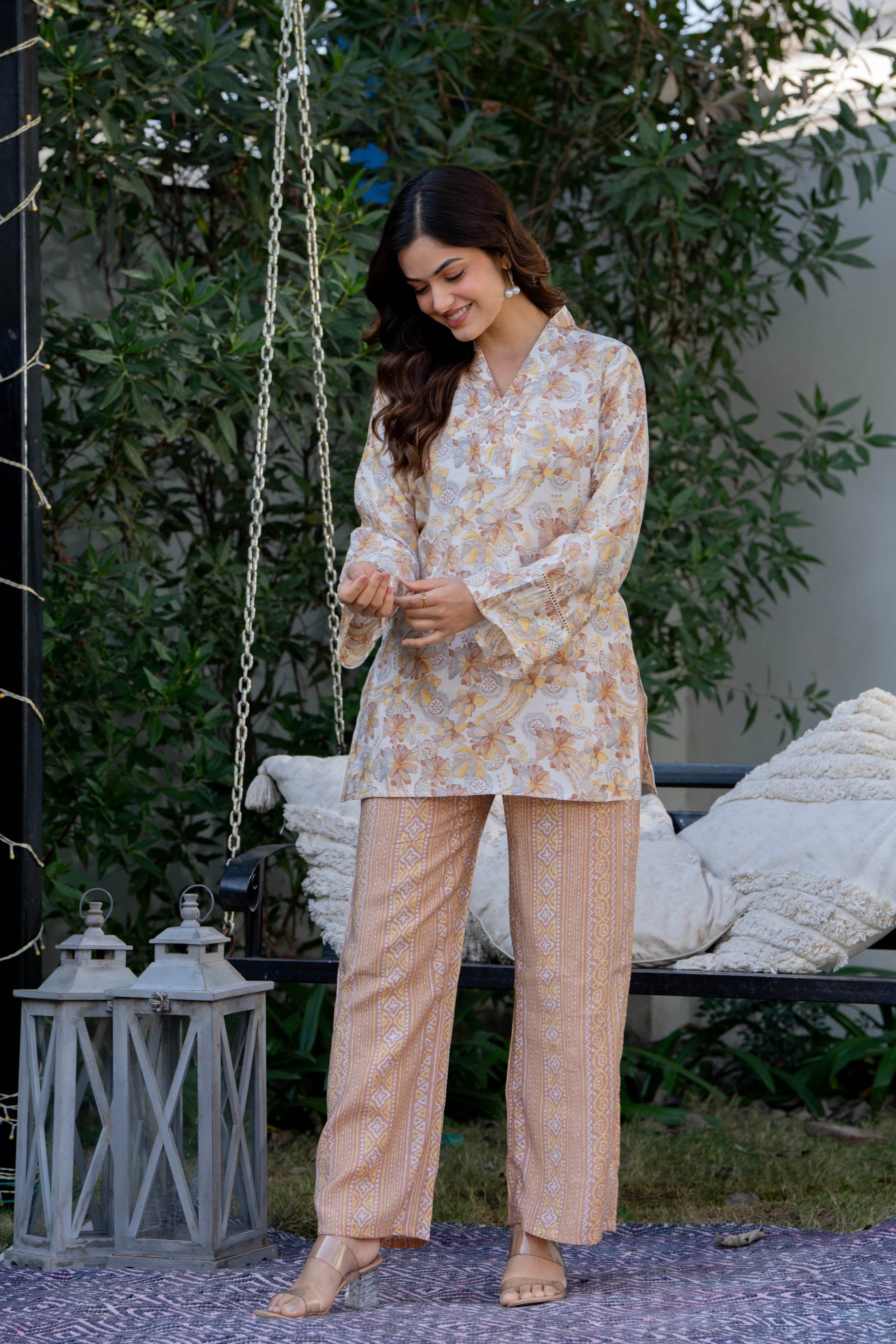 Sunlit Flora Muslin Co-Ord Set