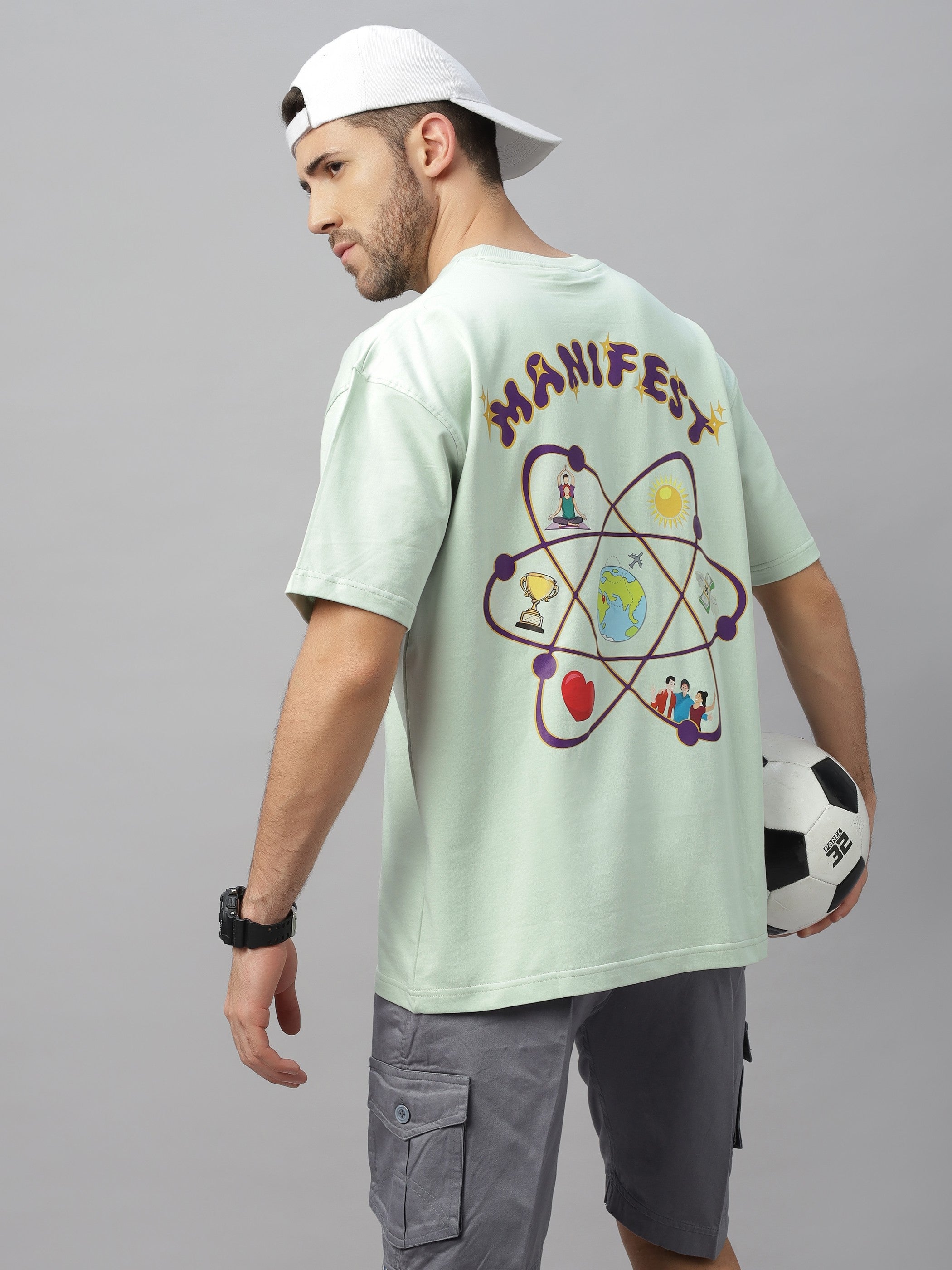 Manifest Aqua Green Oversized Unisex T-Shirt