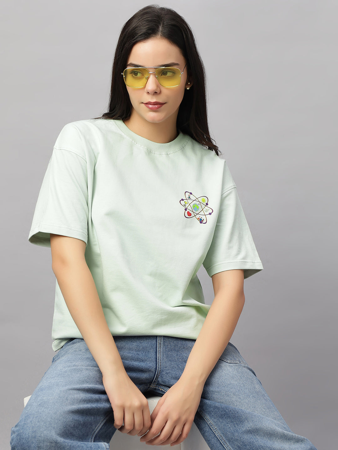 Manifest Aqua Green Oversized Unisex T-Shirt