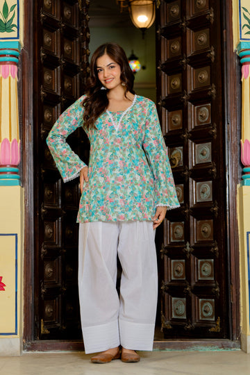 Gulmohar Green Farshi Salwar Set