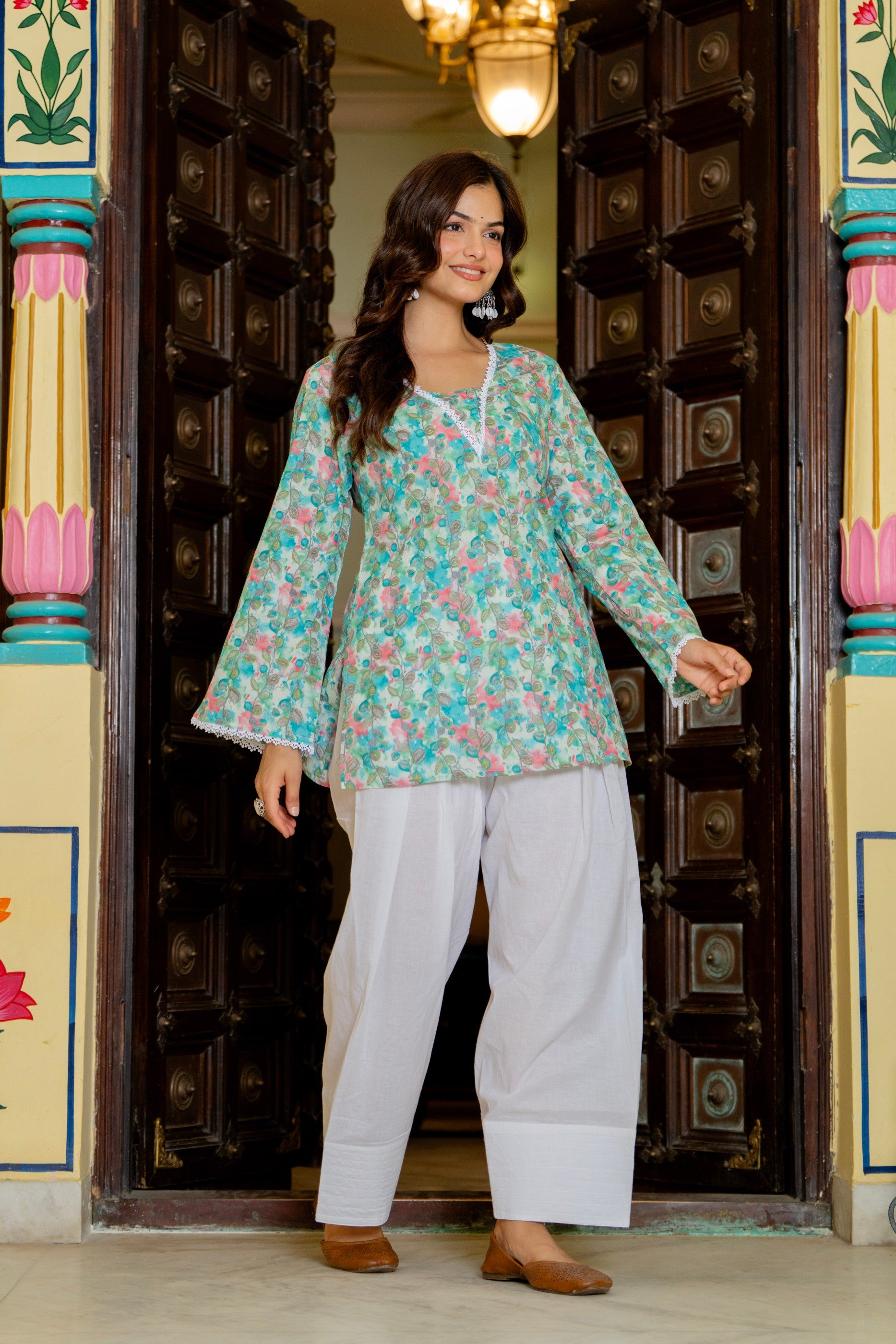 Gulmohar Green Farshi Salwar Set