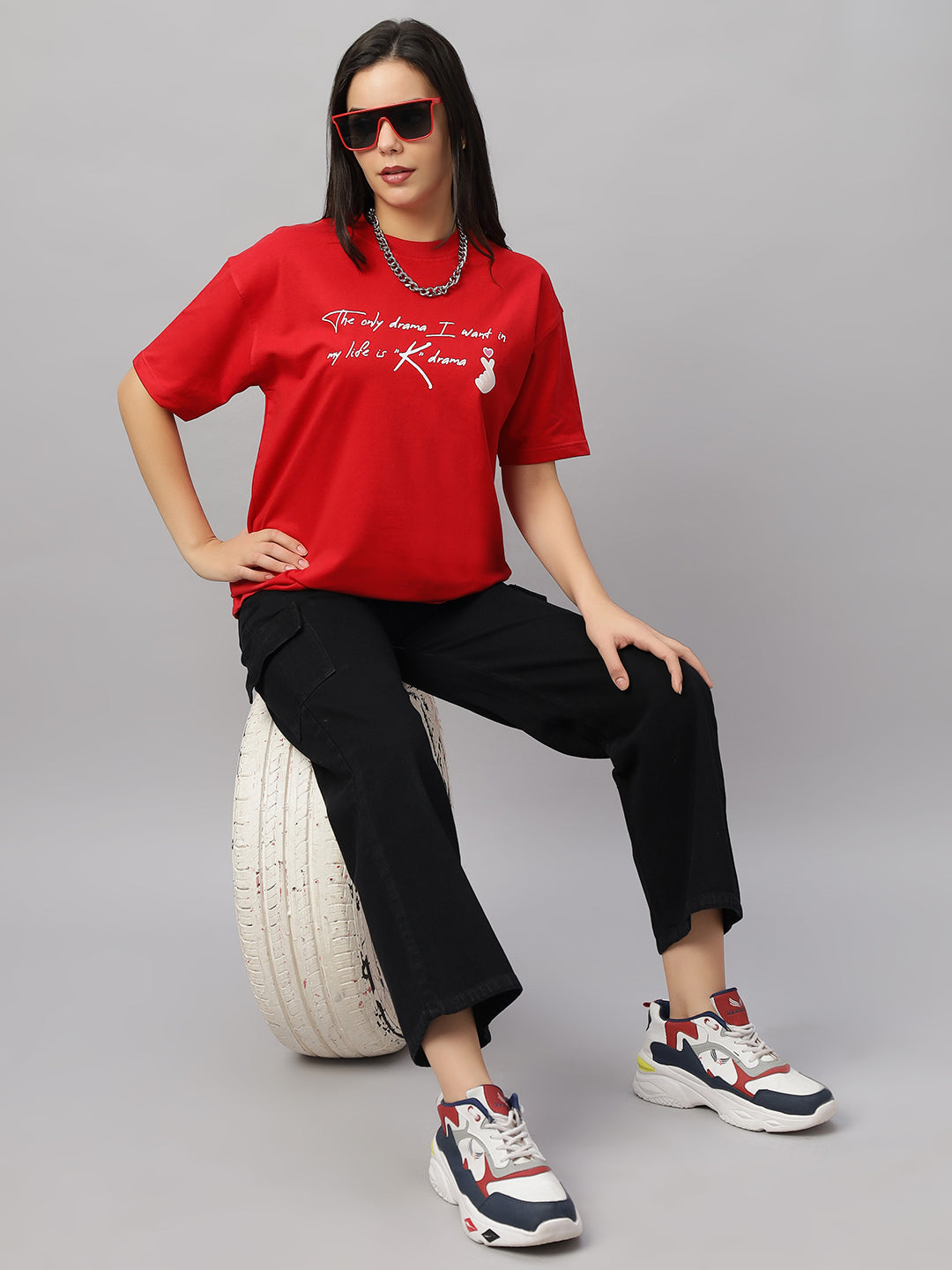 K-Drama Red Oversized Unisex T-Shirt