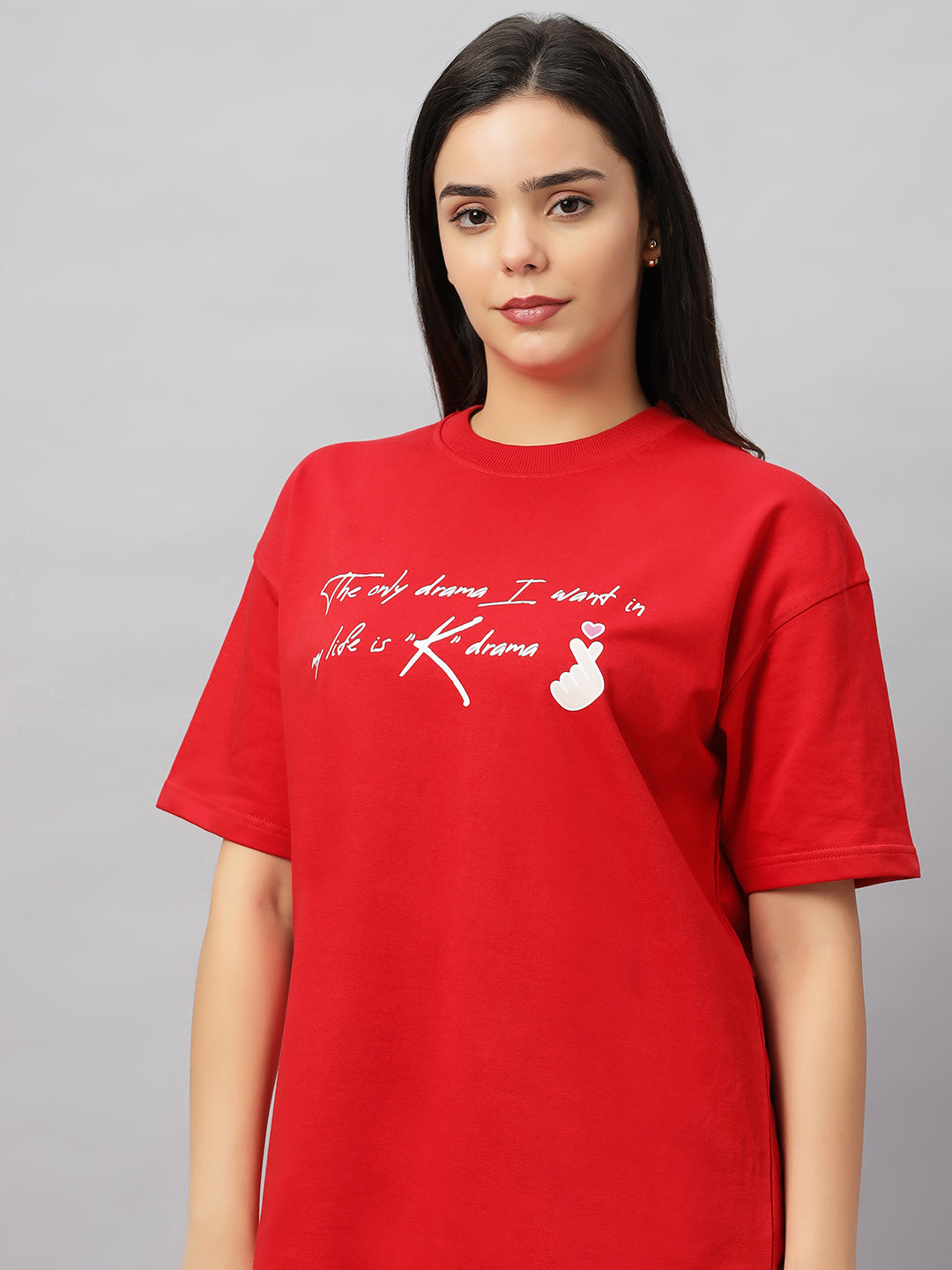 K-Drama Red Oversized Unisex T-Shirt