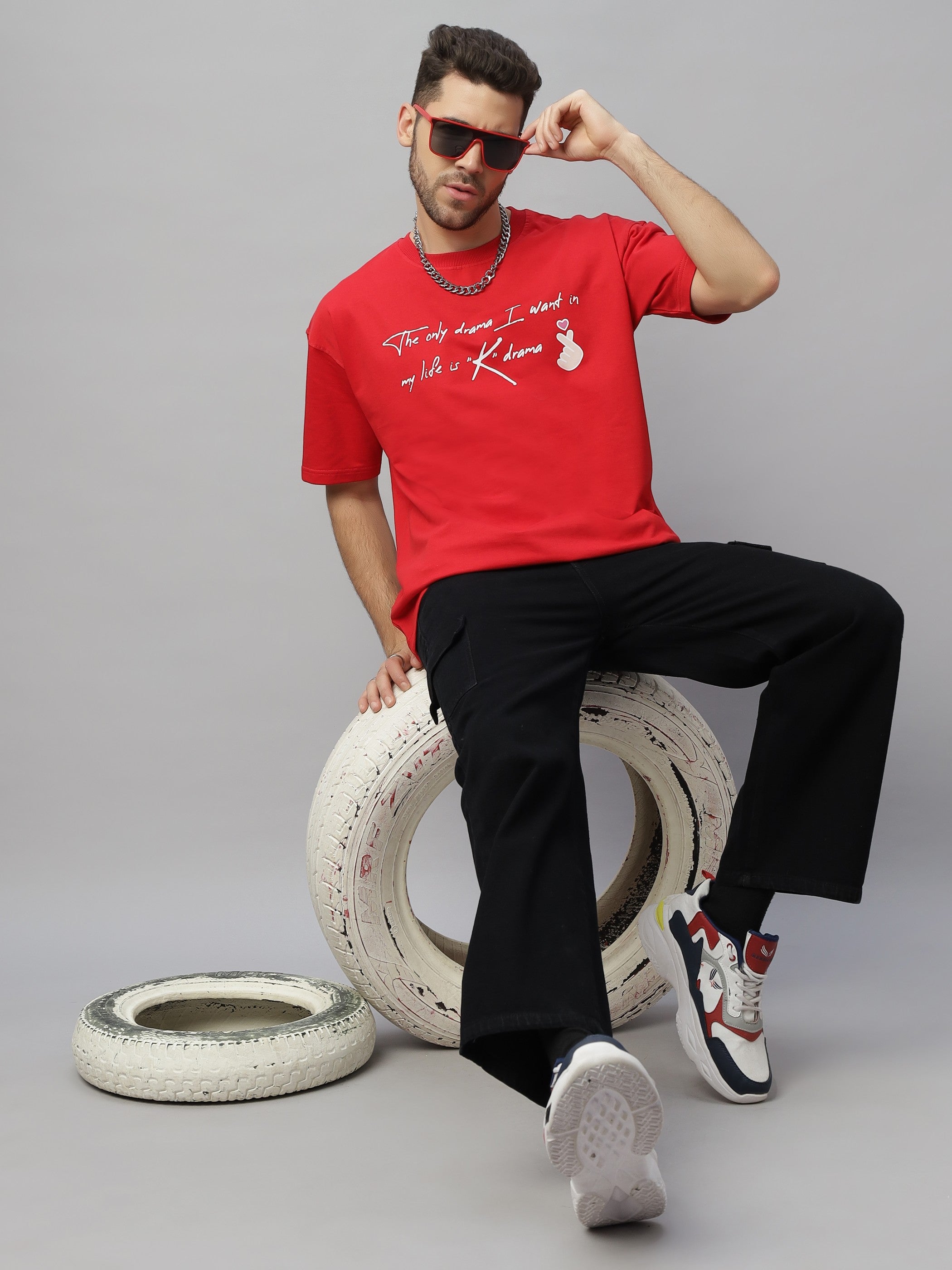 K-Drama Red Oversized Unisex T-Shirt