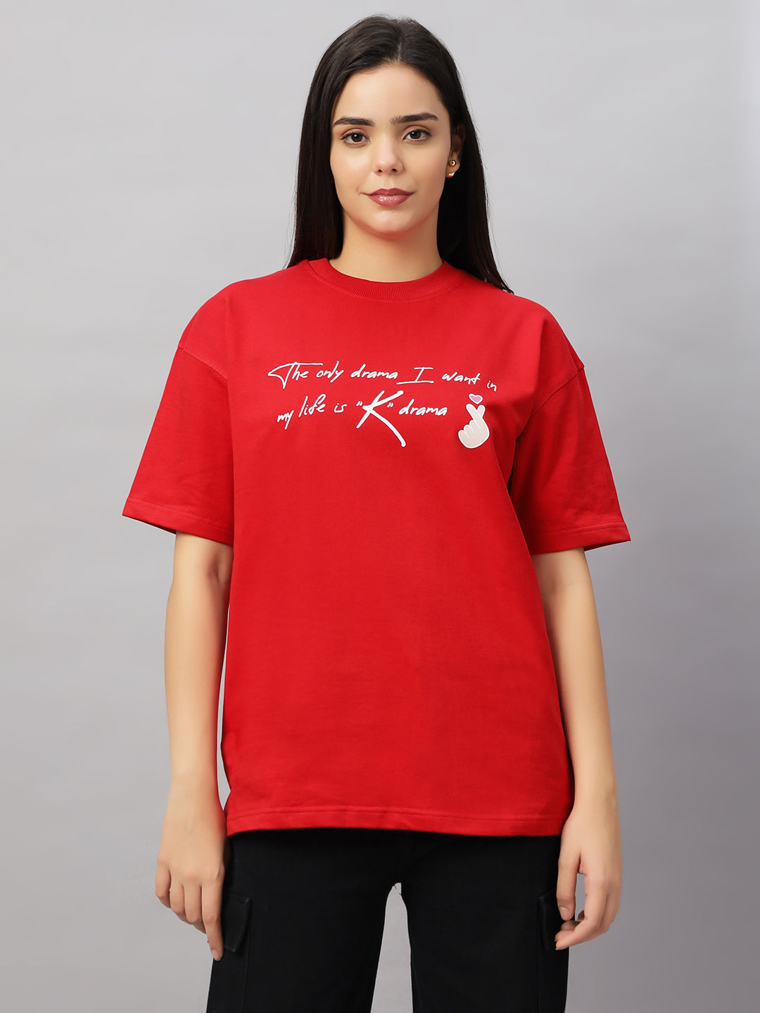 K-Drama Red Oversized Unisex T-Shirt