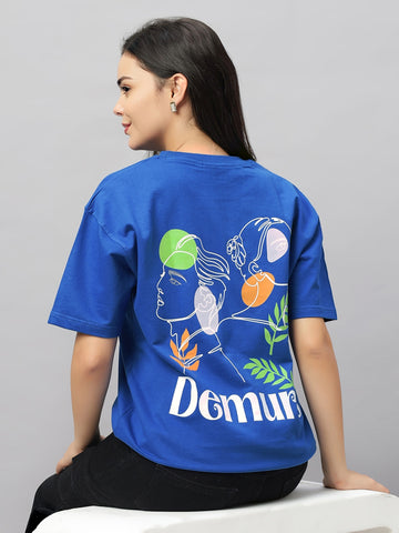 Demure Blue Oversized Unisex T-Shirt