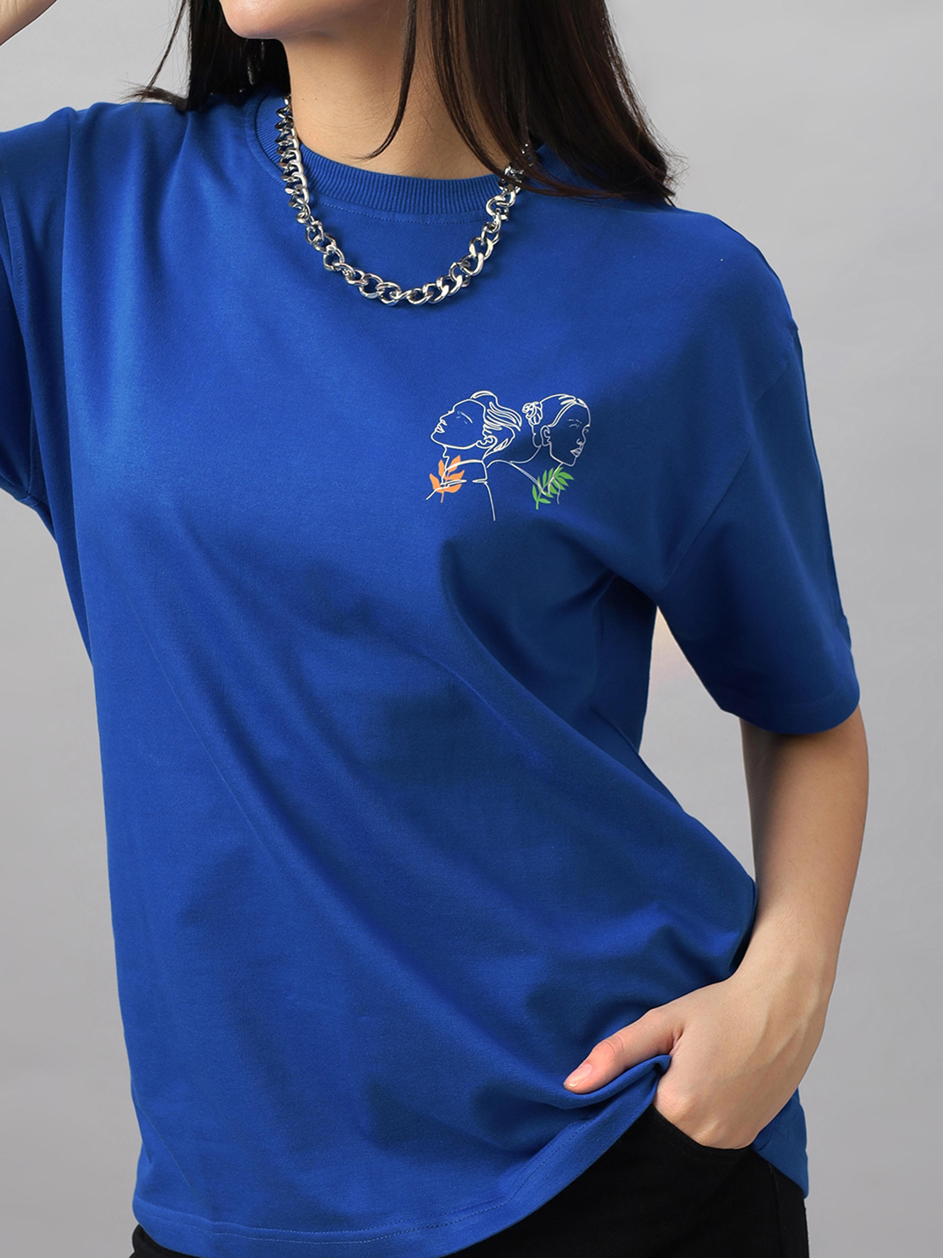 Demure Blue Oversized Unisex T-Shirt