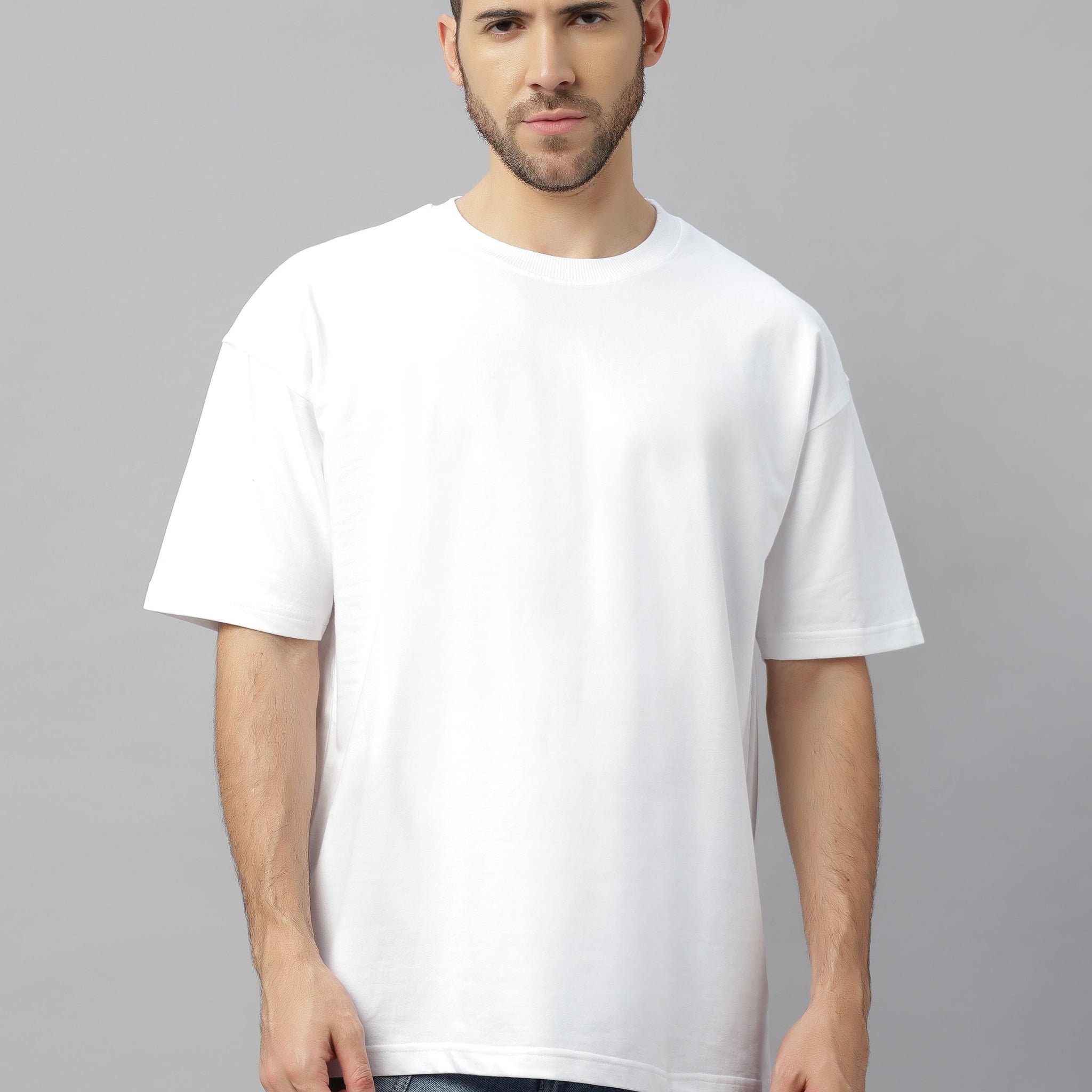 Solid White Oversized Unisex T-Shirt
