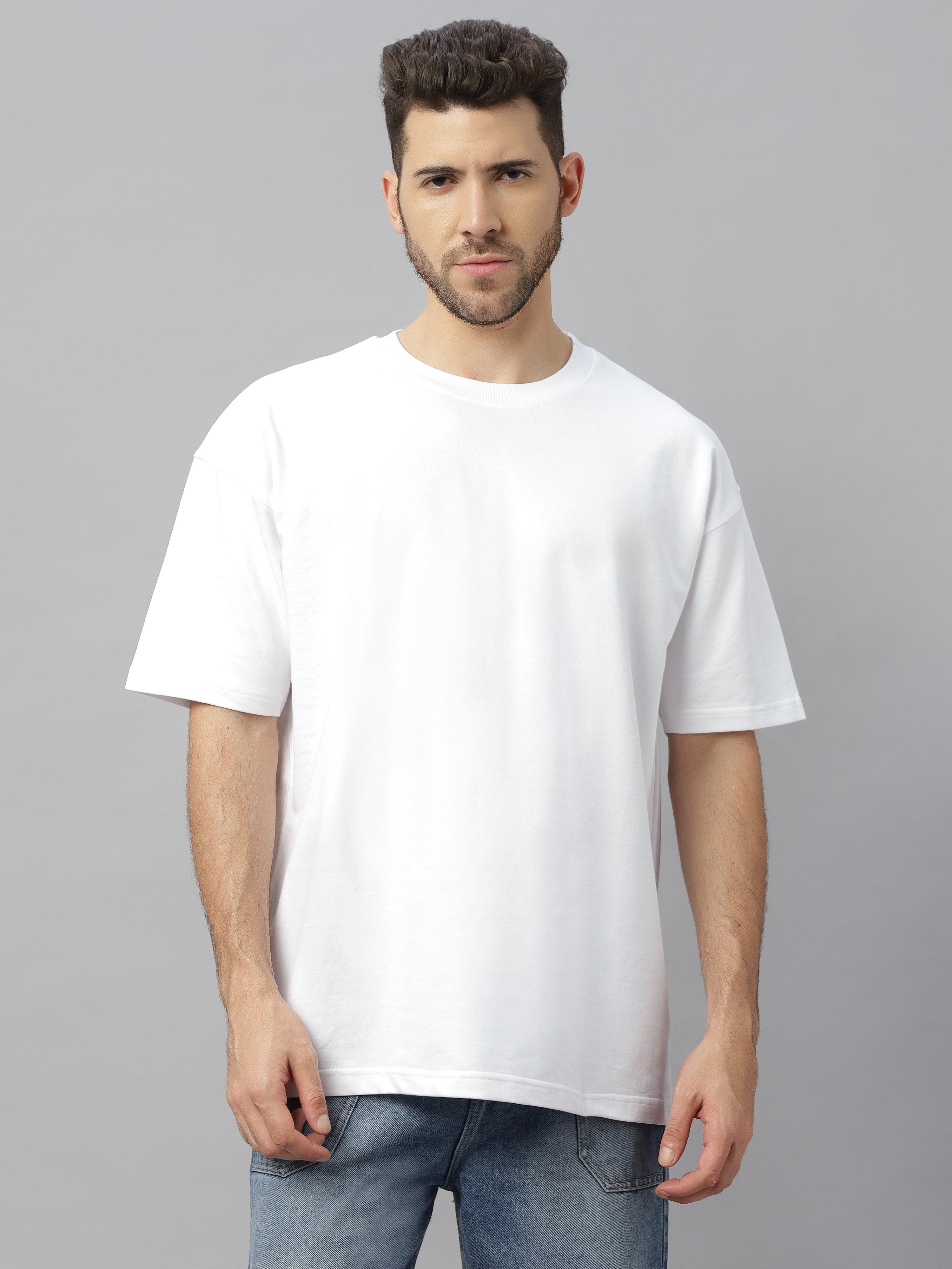 Solid White Oversized Unisex T-Shirt
