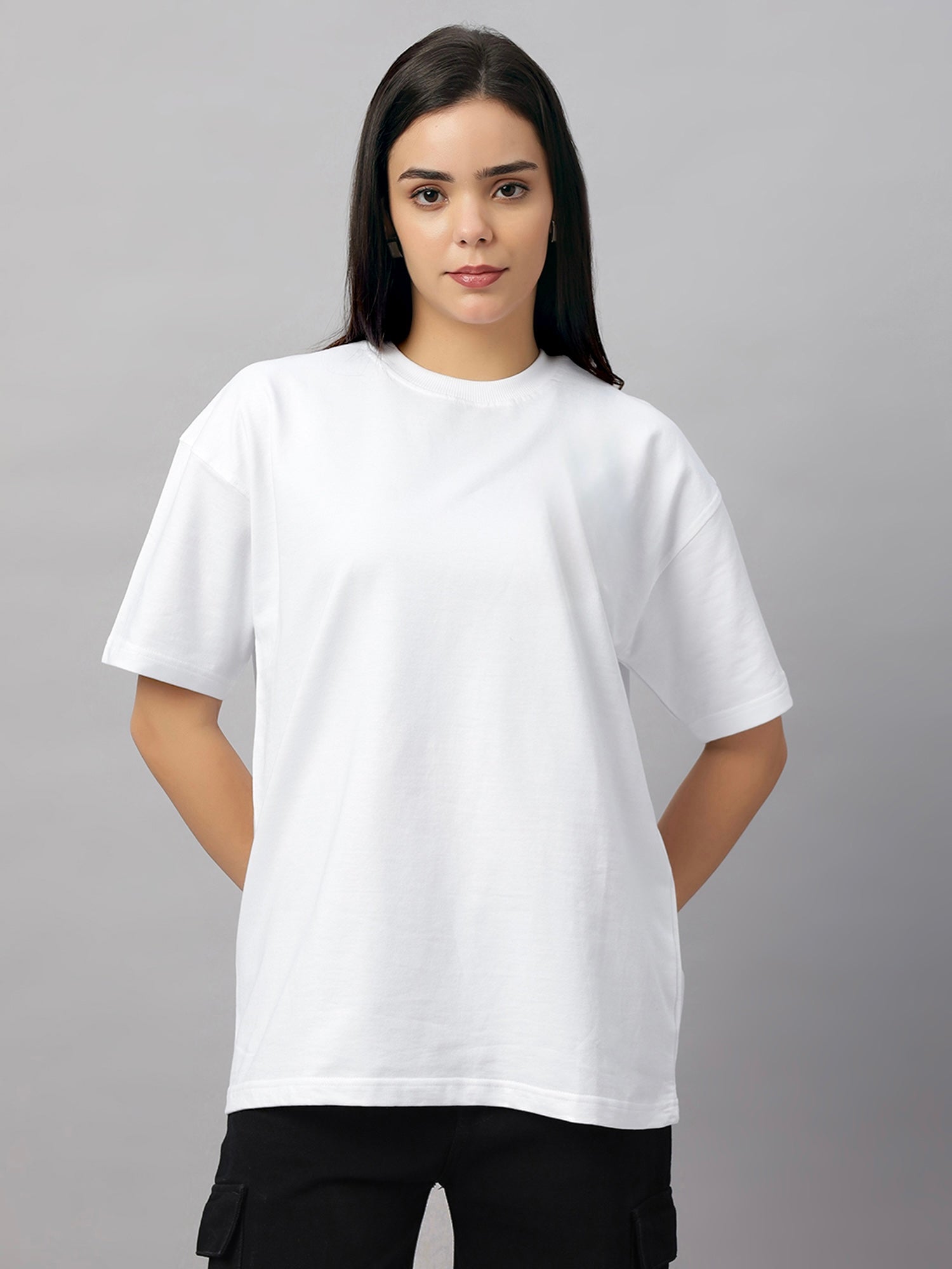 Solid White Oversized Unisex T-Shirt