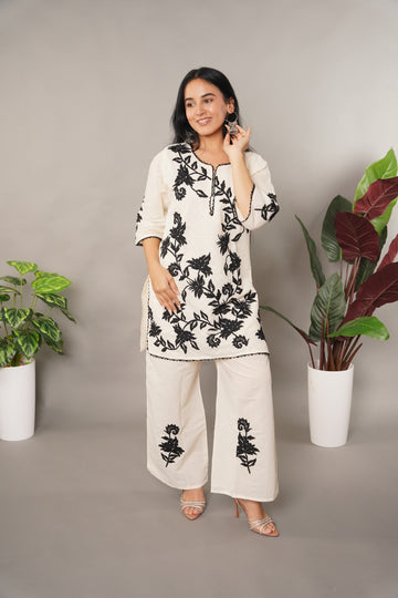 Kora Cotton Embroidered Co-Ord Set