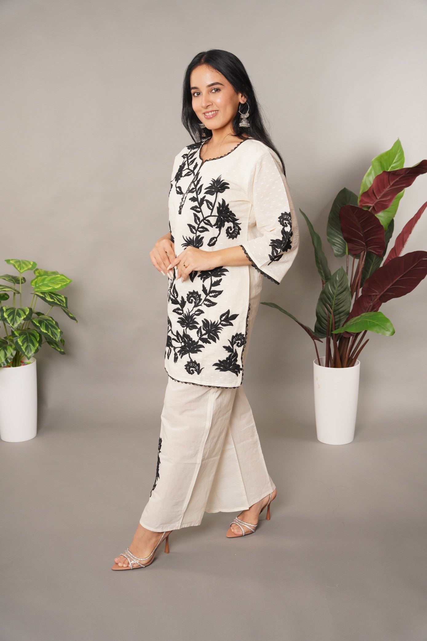 Kora Cotton Embroidered Co-Ord Set