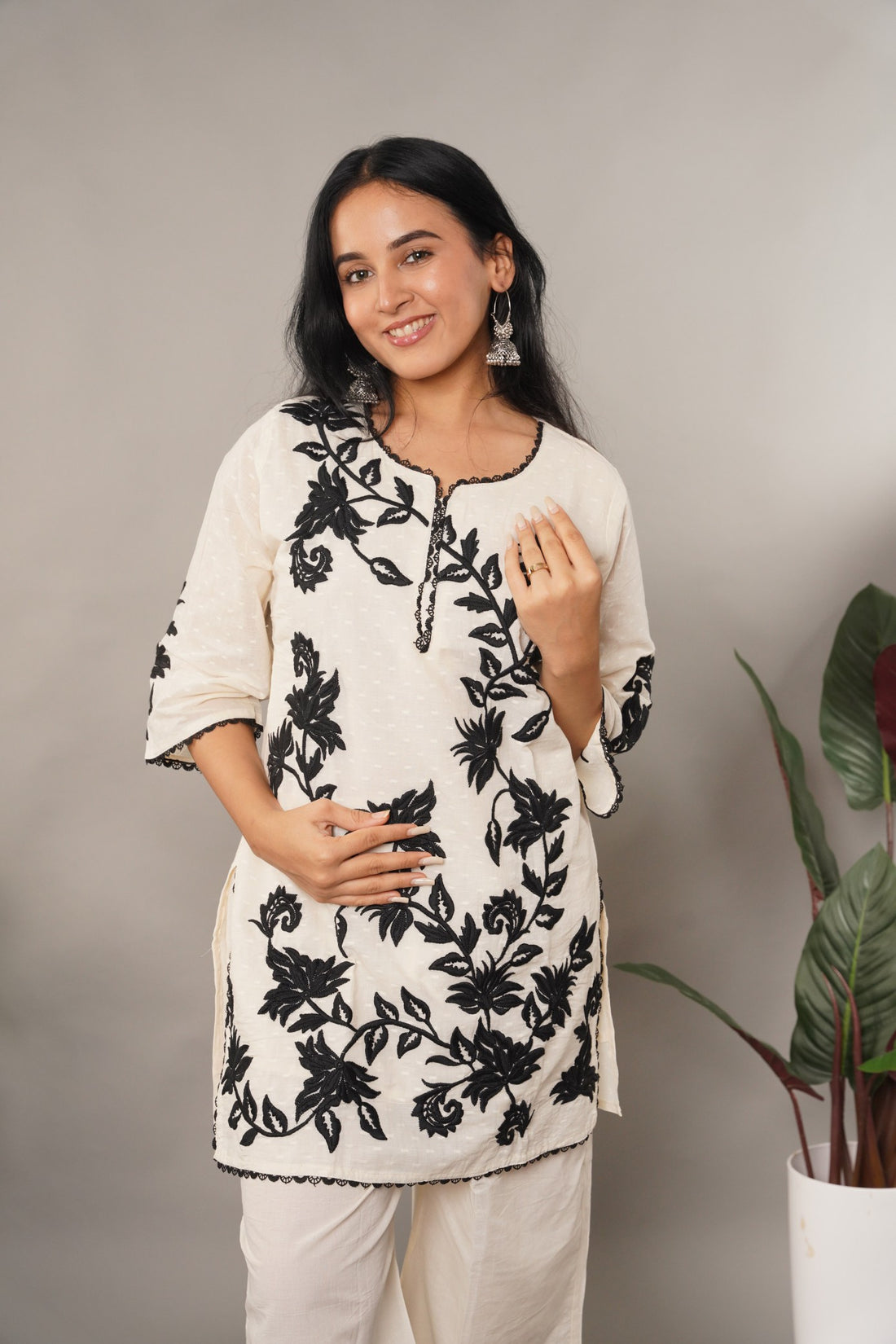 Kora Cotton Embroidered Co-Ord Set